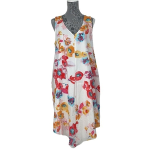 Soft Surroundings Size Small cotton floral handkerchief maxi dress. Fully lined.